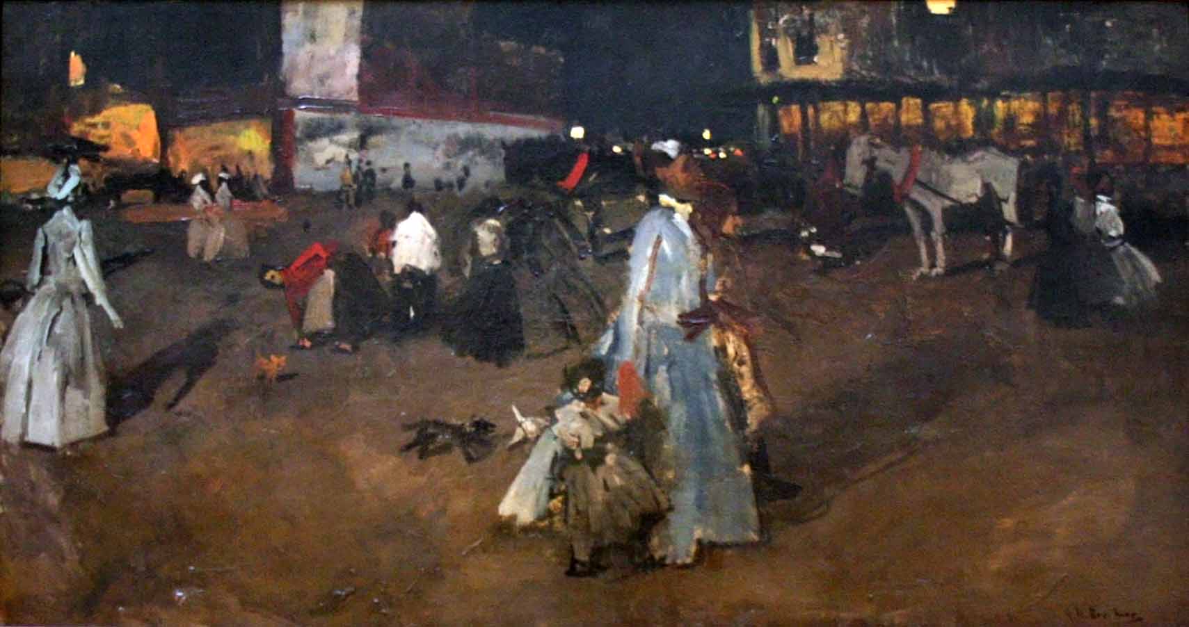 George Hendrik Breitner An Evening on the Dam in Amsterdam